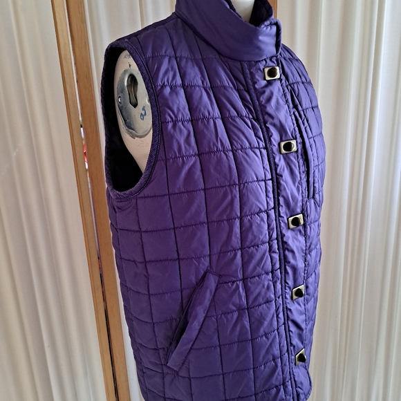 Jones New York Signature purple quilted insulated vest , small - Picture 2 of 3